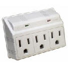 Morris Products 3 Outlet Wall Outlet Surge Protector